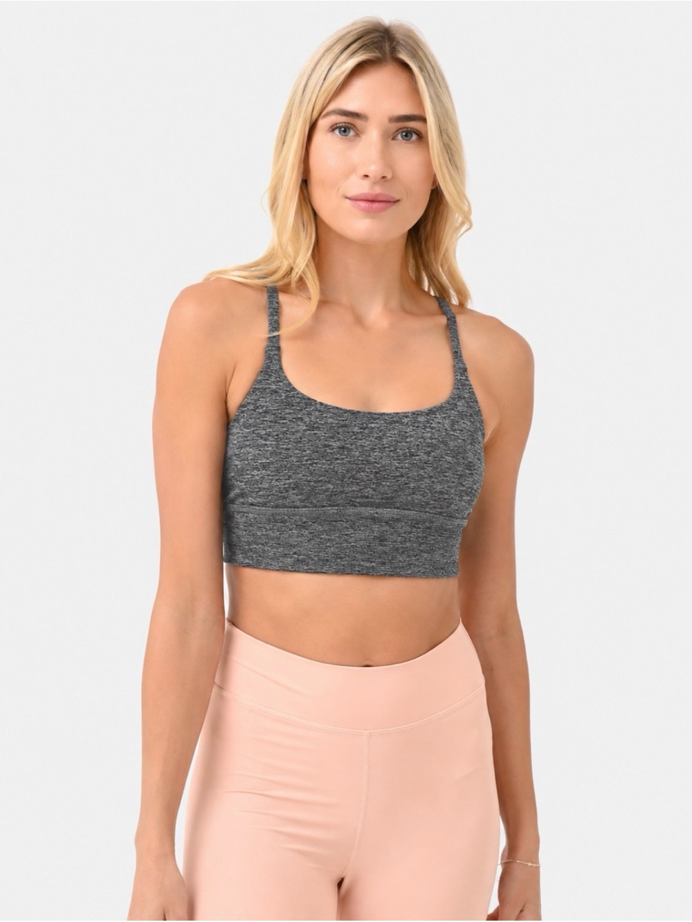 Vuori Women’s Gray Long Line Elevation Sports Bra Size Small